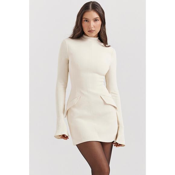 House of CB ‘Mahalia’ Cream Mini Dress NWOT - Picture 1 of 6